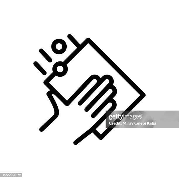cleaning surface line icon - window washer stock illustrations