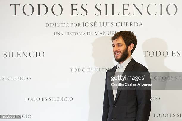 Spanish actor Quim Gutierrez attends the "Todo es Silencio" photocall at the Palafox cinema on November 5, 2012 in Madrid, Spain.