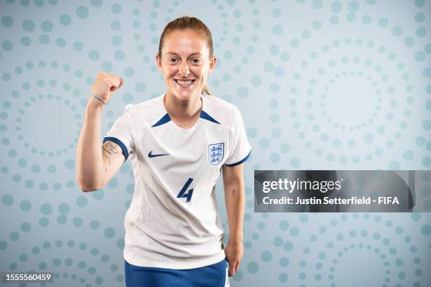 Keira Walsh of England poses during the official FIFA Women's World Cup Australia & New Zealand 2023 portrait session on July 18, 2023 in Brisbane,...