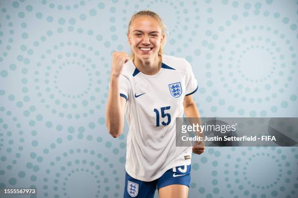 Esme Morgan of England poses during the official FIFA Women's World Cup Australia & New Zealand 2023 portrait session on July 18, 2023 in Brisbane,...