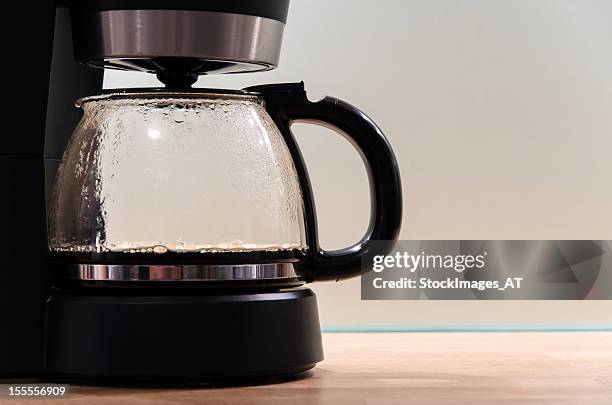 coffee machine with large copy space - coffee pot stock pictures, royalty-free photos & images