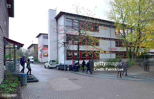 The Kirchdorf/Wilhelmsburg Gymnasium high school on the day the school officially celebrated its renaming to Helmut Schmidt Gymnasium on November 5,...