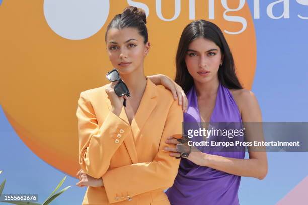 Kika Cerqueira and Lucia Rivera posing during the presentation of Sunglass Hut, July 19 in Madrid, Spain.
