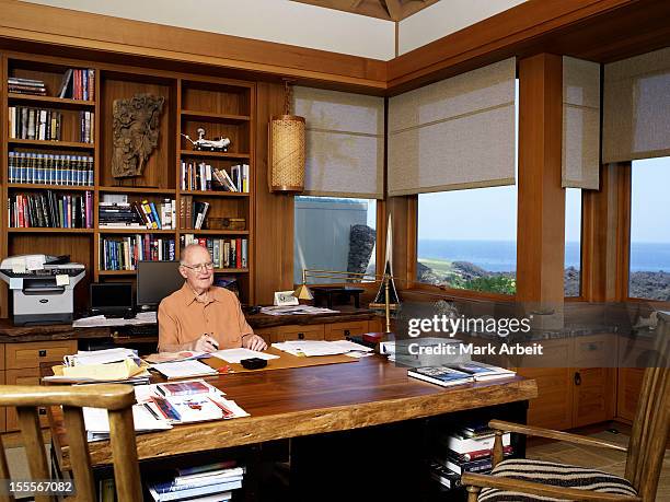 Co-founder and Chairman Emeritus of Intel Corporation, Gordon Moore is photographed for Fortune Magazine on September 8, 2012 on the Big Island,...