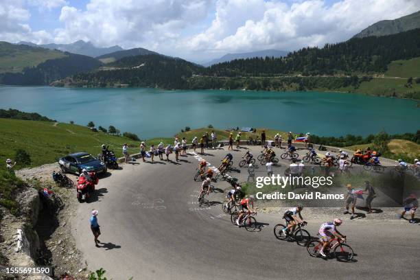 Felix Gall of Austria and Ag2R Citroën Team, Dries Devenyns of Belgium and Team Soudal - Quick Step, Mattias Skjelmose Jensen of Denmark and Team...