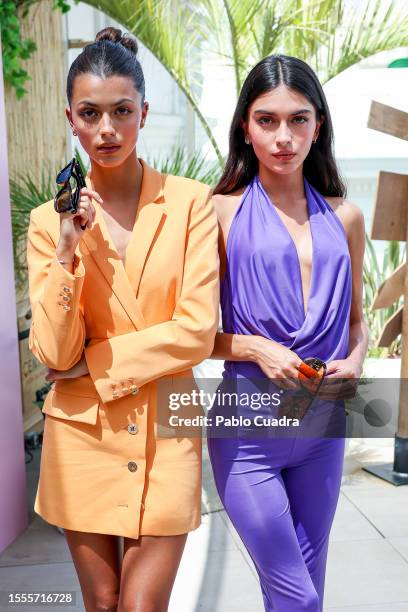 Kika Cerqueira and Lucia Rivera present the new Sunglass Hut collection at the Hyatt Hotel on July 19, 2023 in Madrid, Spain.