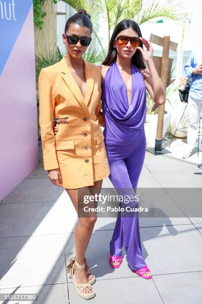 Kika Cerqueira and Lucia Rivera present the new Sunglass Hut collection at the Hyatt Hotel on July 19, 2023 in Madrid, Spain.