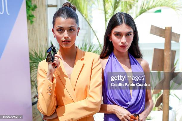 Kika Cerqueira and Lucia Rivera present the new Sunglass Hut collection at the Hyatt Hotel on July 19, 2023 in Madrid, Spain.