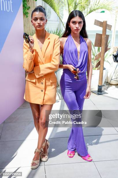 Kika Cerqueira and Lucia Rivera present the new Sunglass Hut collection at the Hyatt Hotel on July 19, 2023 in Madrid, Spain.