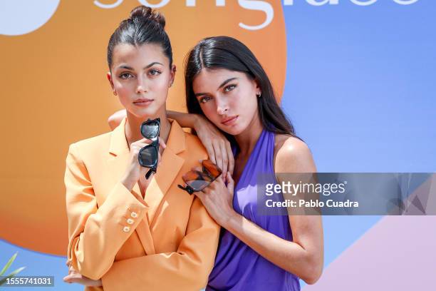 Kika Cerqueira and Lucia Rivera present the new Sunglass Hut collection at the Hyatt Hotel on July 19, 2023 in Madrid, Spain.