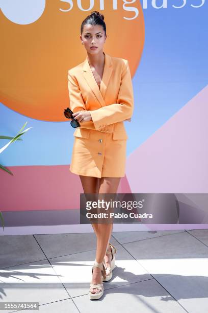 Kika Cerqueira presents the new Sunglass Hut collection at the Hyatt Hotel on July 19, 2023 in Madrid, Spain.