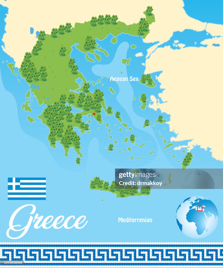 Greece Forest Map