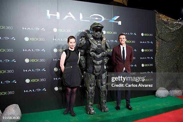 Actress Anna Popplewell and actor Tom Green attend "Halo 4: Forward Unto Dawn" premiere at the Callao cinema on November 5, 2012 in Madrid, Spain.