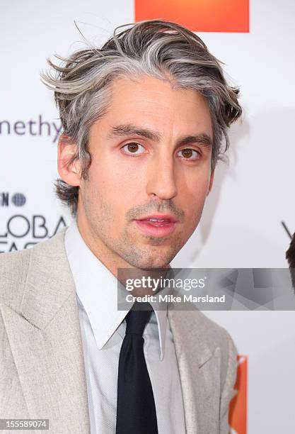 George Lamb poses in the awards room at the WGSN Global Fashion Awards at The Savoy Hotel on November 5, 2012 in London, England.