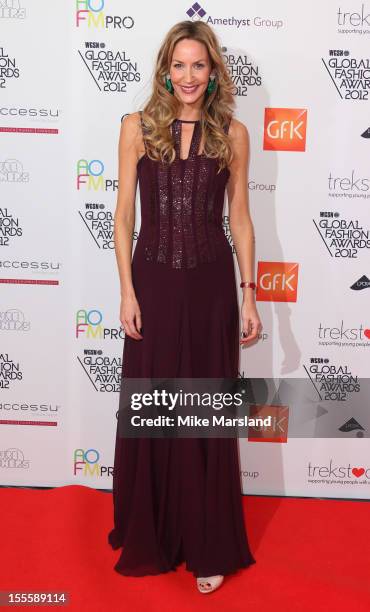 Lisa Butcher poses in the awards room at the WGSN Global Fashion Awards at The Savoy Hotel on November 5, 2012 in London, England.