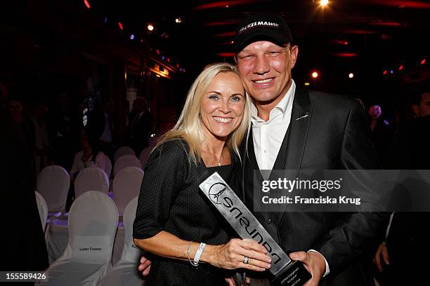 Axel Schulz and his wife Patricia Schulz attend the Laureus Media Award 2012 on November 05, 2012 in Kitzbuehel, Austria.