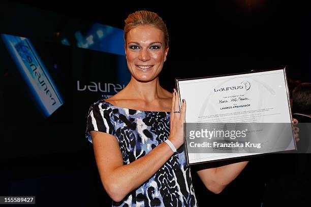 Maria Hoefl-Riesch attends the Laureus Media Award 2012 on November 05, 2012 in Kitzbuehel, Austria.