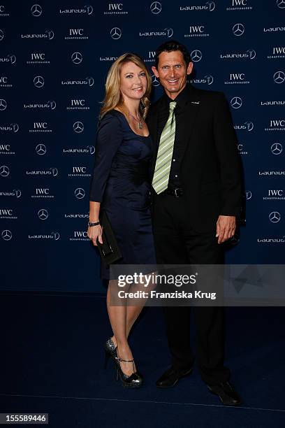 Michael Teuber and his wife Susanne Teuber attend the Laureus Media Award 2012 on November 05, 2012 in Kitzbuehel, Austria.