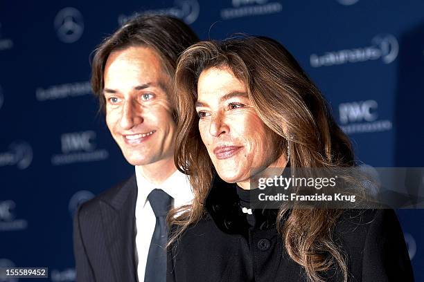 Fiona Swarovski and Karl-Heinz Grasser attend the Laureus Media Award 2012 on November 05, 2012 in Kitzbuehel, Austria.