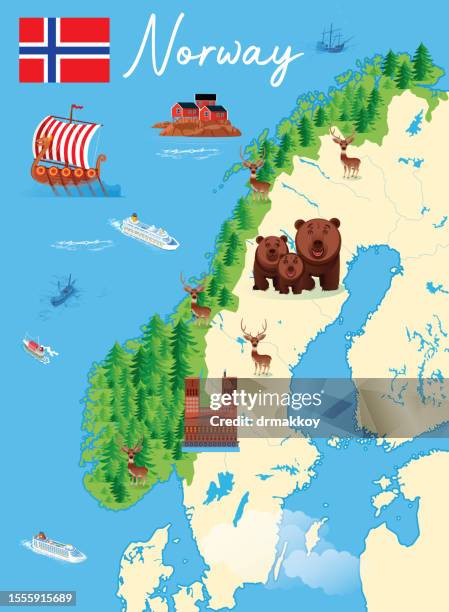 reisekarte von norwegen - alta stock-grafiken, -clipart, -cartoons und -symbole