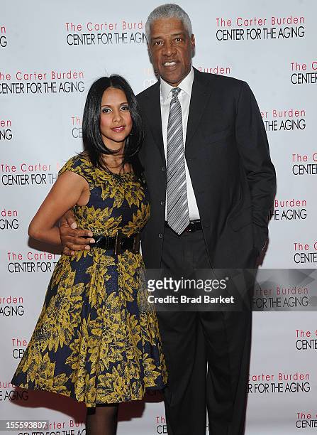 Hall of Fame basketball player Julius Erving and wife Dorys Erving attend The Carter Burden Center For The Aging 41st Anniversary Gala at Mandarin...