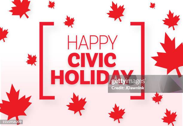 happy civic holiday canada greeting web banner design template - august background stock illustrations