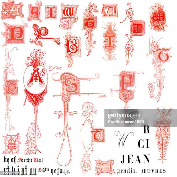 miscellaneous letters - p monogram stock illustrations