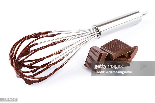 泡だて器、チョコレート - wire whisk ストックフォトと画像