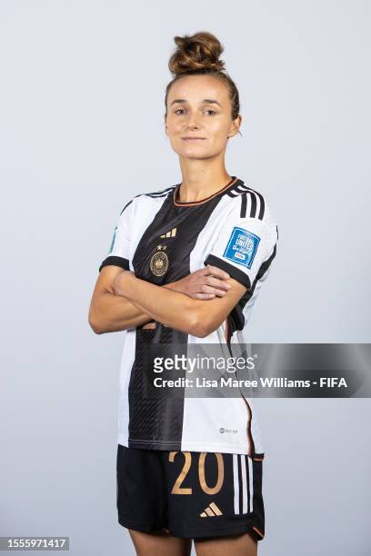 Lina Magull of Germany poses for a portrait during the official FIFA Women's World Cup Australia & New Zealand 2023 portrait session on July 18, 2023...