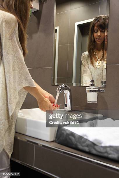 healthy lifestyle - bathroom sink stock pictures, royalty-free photos & images