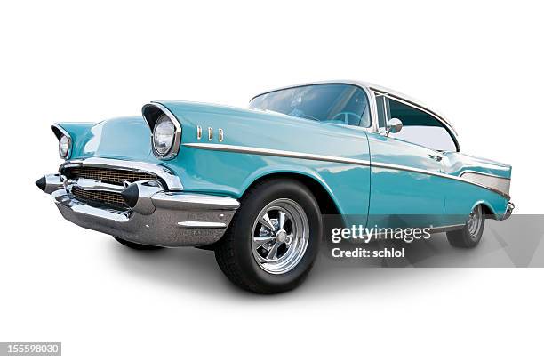 american 1957 chevrolet - vintage car - fotografias e filmes do acervo
