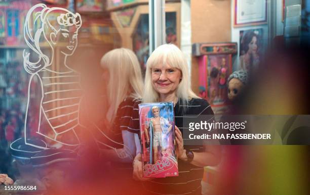 Barbie collector Bettina Dorfmann shows the Barbie doll Ken depicting American actor Ryan Gosling from the new collection of dolls based on the...