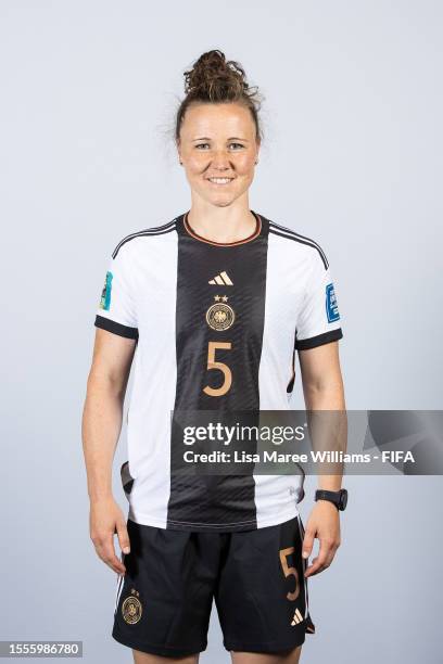 Marina Hegering of Germany poses for a portrait during the official FIFA Women's World Cup Australia & New Zealand 2023 portrait session on July 18,...