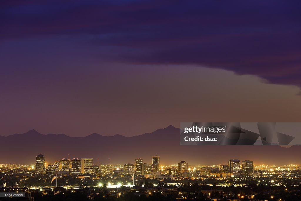 Phoenix Arizona Skyline Cityscape Panorama Night Evening Sunset High-Res  Stock Photo - Getty Images