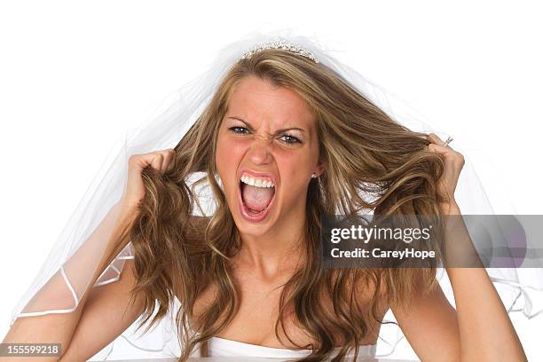 stressed out bride - nervous bride stock pictures, royalty-free photos & images