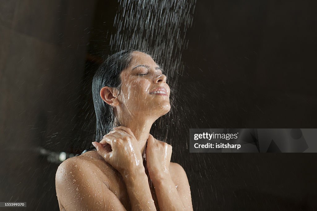 Woman in a shower