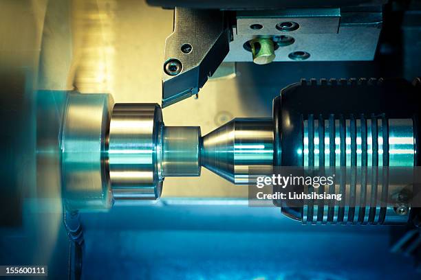 cnc lathe processing. - rostfritt stål bildbanksfoton och bilder