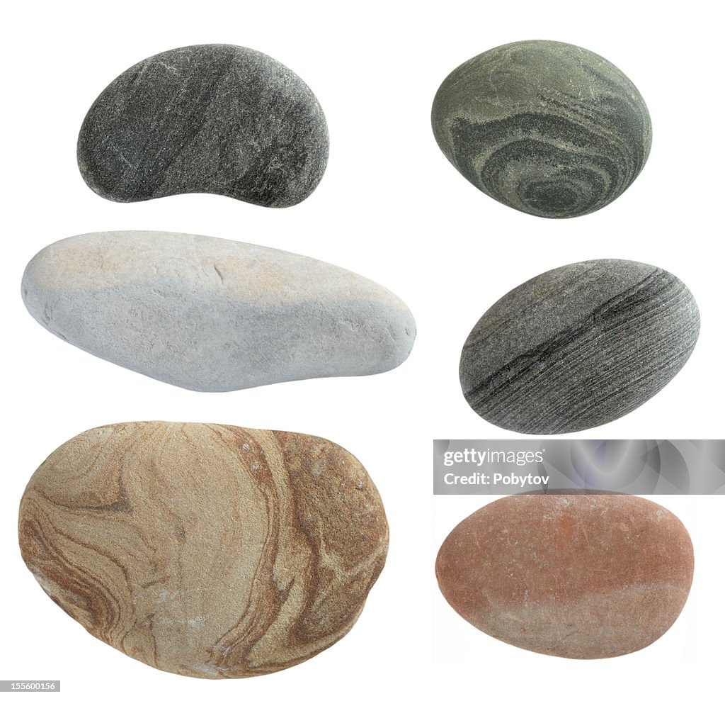 Isolated pebbles stone