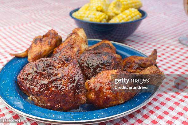 barbecue chicken - bbq chicken stock pictures, royalty-free photos & images