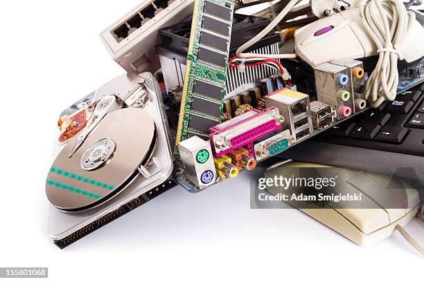 computer parts - e waste stock pictures, royalty-free photos & images