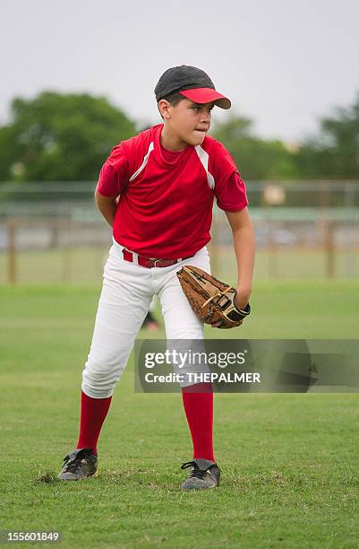 young baseball league pitcher - amateur baseball stock pictures, royalty-free photos & images