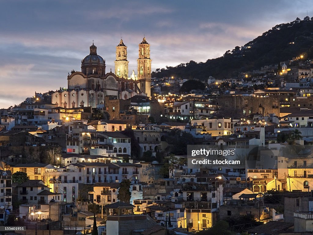 Church in colonial Taxco, Mexico