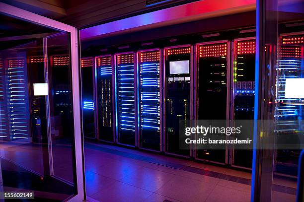 hi-tech data center - computer mainframe stock pictures, royalty-free photos & images