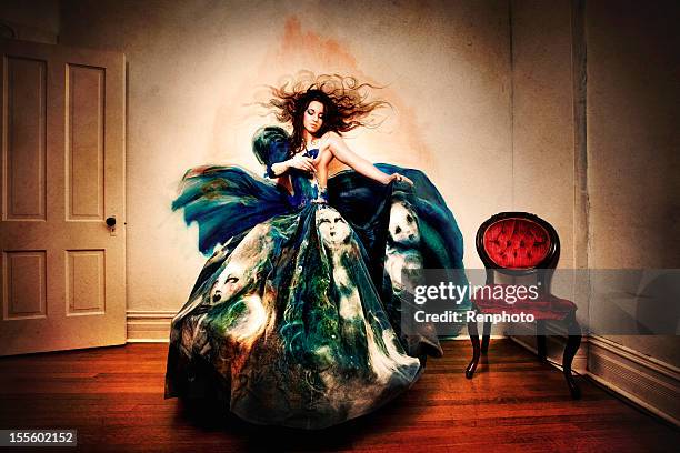 creative art fashion - haute couture stockfoto's en -beelden