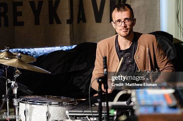 Paul Roper of the band Blouse performs on stage during Iceland Airwaves Music Festival at KEX Hostel on October 31, 2012 in Reykjavik, Iceland.