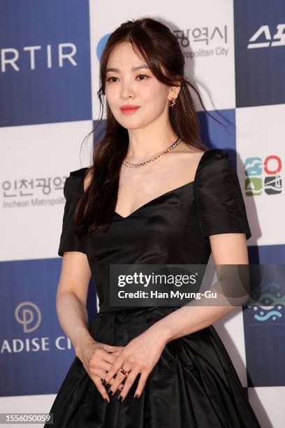 South Korean actress Song Hye-Kyo attends the 2nd Blue Dragon Series Awards at Paradise City Hotel on July 19, 2023 in Incheon, South Korea.