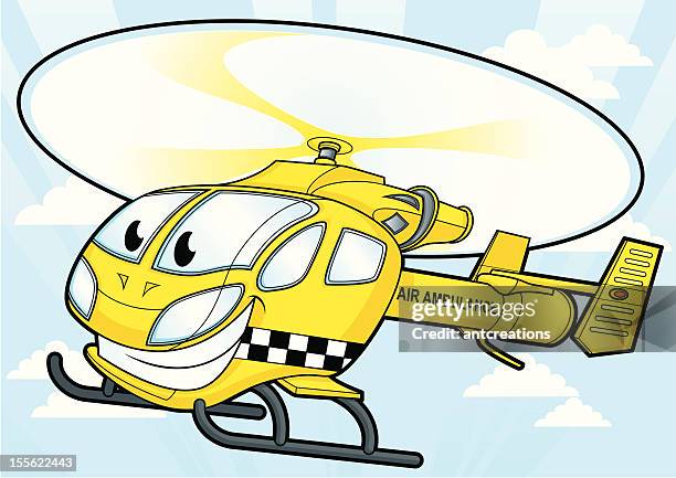 stockillustraties, clipart, cartoons en iconen met helicopter air ambulance - traumahelikopter