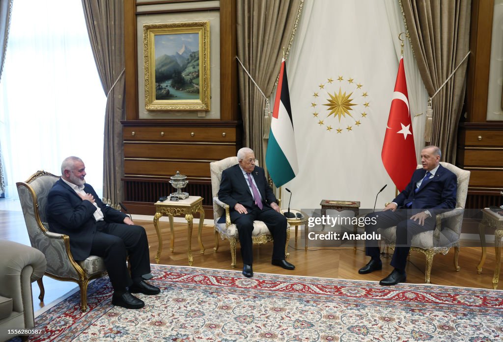 Tayyip Turkish President Recep Tayyip Erdogan meets Palestinian President ...