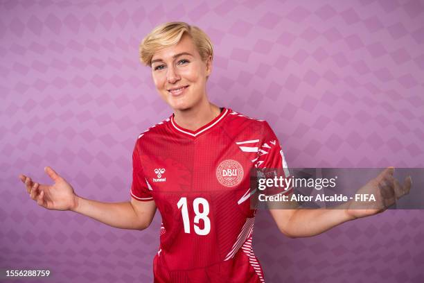 Luna Gevitz of Denmark poses for a portrait during the official FIFA Women's World Cup Australia & New Zealand 2023 portrait session on July 17, 2023...