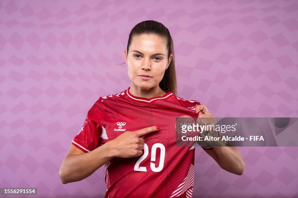 Signe Bruun of Denmark poses for a portrait during the official FIFA Women's World Cup Australia & New Zealand 2023 portrait session on July 17, 2023...